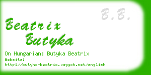 beatrix butyka business card